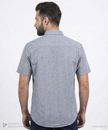 پيراهن آستين كوتاه مردانه برند پي لس كد 1404085