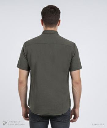 پيراهن آستين كوتاه مردانه برند پي لس كد 1404086