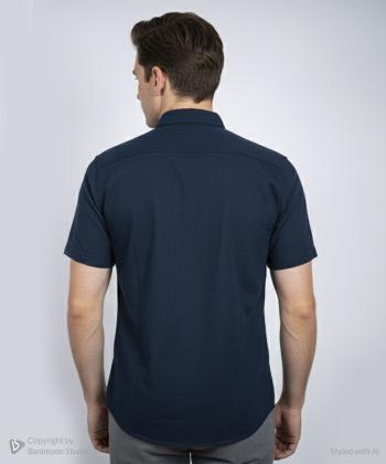 پيراهن آستين كوتاه مردانه برند پي لس كد 1404086