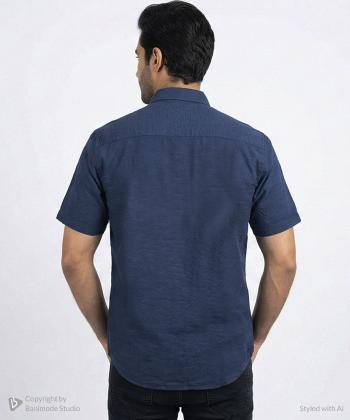 پيراهن آستين كوتاه مردانه برند پي لس كد 1404083