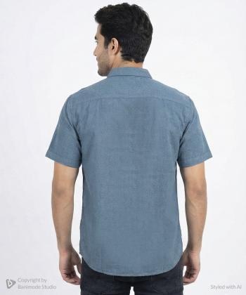 پيراهن آستين كوتاه مردانه برند پي لس كد 1404084