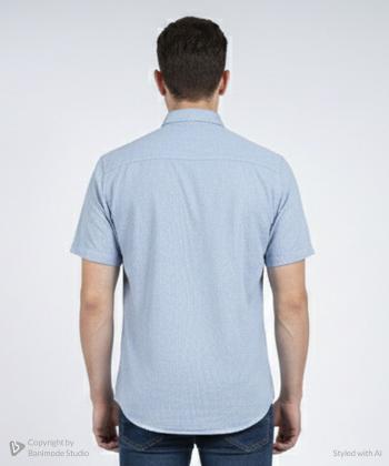 پيراهن آستين كوتاه مردانه برند پي لس كد 1404086