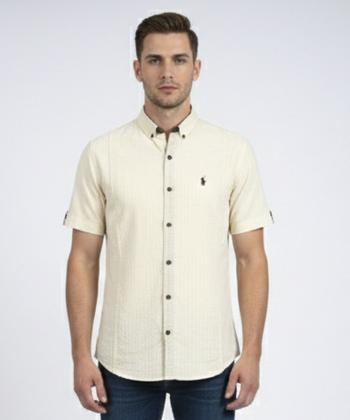 پيراهن آستين كوتاه مردانه برند پي لس كد 1404087-1