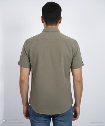 پيراهن آستين كوتاه مردانه برند پي لس كد 14040812