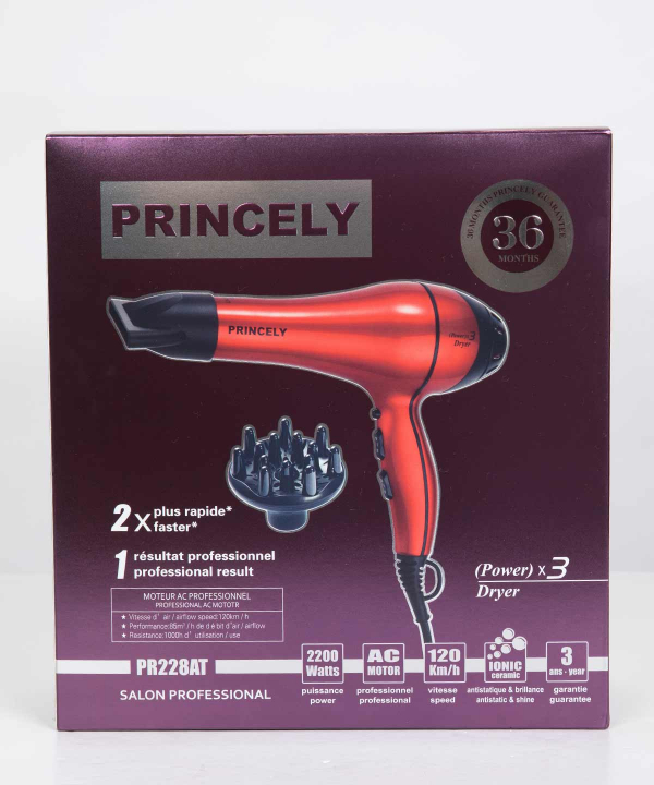 سشوار حرفه‌ای پرینسلی Princely مدل PR228AT
