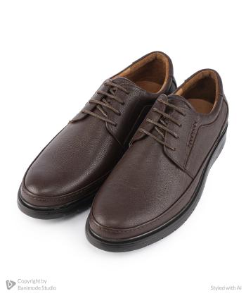 کفش مردانه چرم طبیعی ایران طب مدل فلورانس بندی