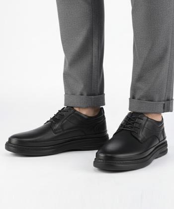 كفش روزمره مردانه چرم طبيعي ايران طب مدل هيل فوت بندي