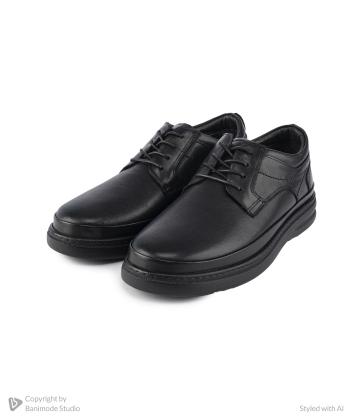 كفش روزمره مردانه چرم طبيعي ايران طب مدل هيل فوت بندي