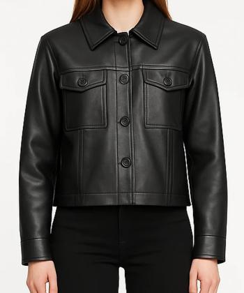 کت چرم طبیعی زنانه چرم مشهد مدل K0135