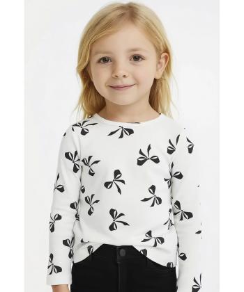 تيشرت آستين بلند دخترانه كوتون كد 6WKG10033AK