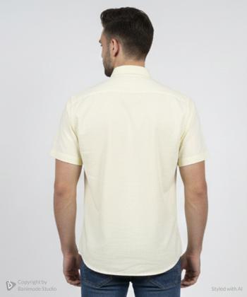 پيراهن آستين كوتاه مردانه برند پي لس كد 1404085