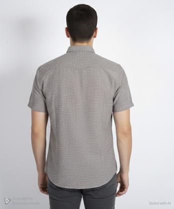 پيراهن آستين كوتاه مردانه برند پي لس كد 1404083