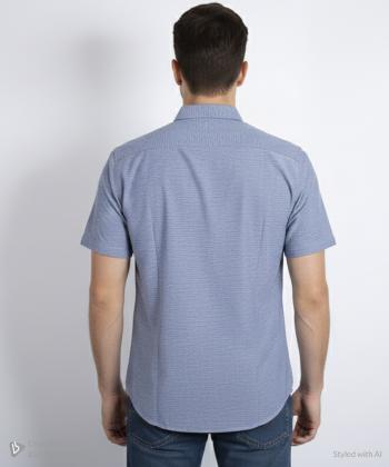 پيراهن آستين كوتاه مردانه برند پي لس كد 1404083