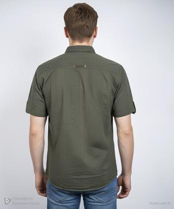 پيراهن آستين كوتاه مردانه برند پي لس كد 1404088