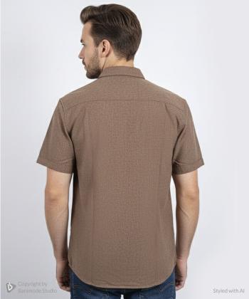 پيراهن آستين كوتاه مردانه برند پي لس كد 1404085