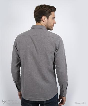 پيراهن آستين بلند مردانه سايز بزرگ برند پي لس كد AM4461