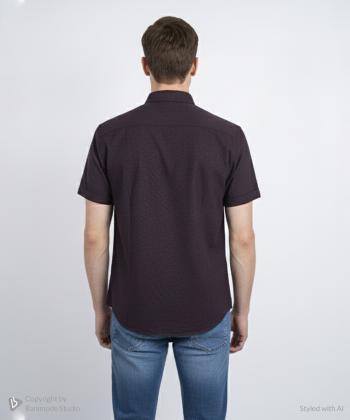 پيراهن آستين كوتاه مردانه برند پي لس كد 1404083