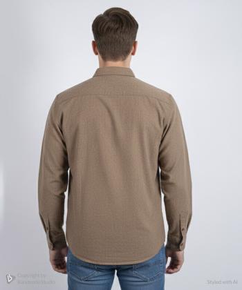 پيراهن آستين بلند مردانه سايز بزرگ برند پي لس كد AM4459
