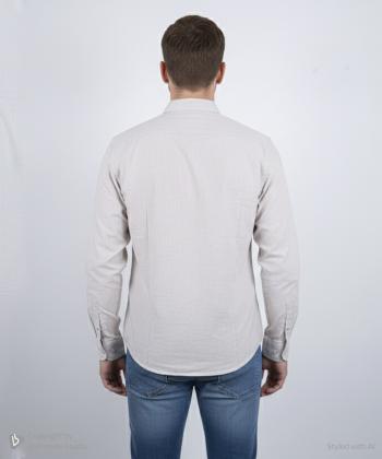 پيراهن آستين بلند مردانه سايز بزرگ برند پي لس كد AM4463