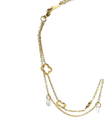 دستبند ونکلیف زنانه استیل ستراس مدل 101