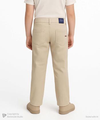 شلوار کتان راسته بچگانه یو اس پولو کیدز کد 1026C1