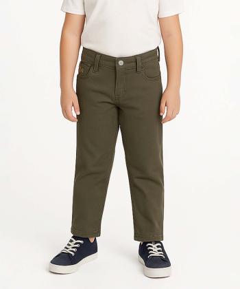 شلوار کتان راسته بچگانه یو اس پولو کیدز کد 1026C1