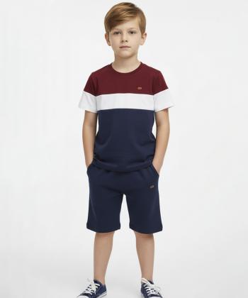 ست تیشرت و شلوارک نخی پسرانه مادر مدل MA412K