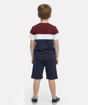 ست تیشرت و شلوارک نخی پسرانه مادر مدل MA412K