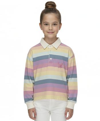 پولوشرت آستین بلند دخترانه مرینو مدل 1484