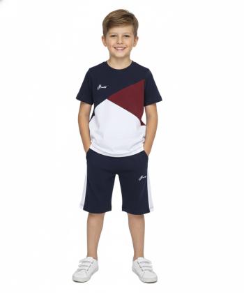 ست تیشرت و شلوارک نخی پسرانه مادر مدل ma135K