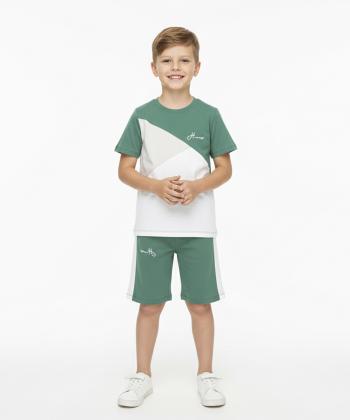 ست تیشرت و شلوارک نخی پسرانه مادر مدل ma135K