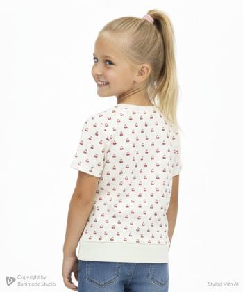 تیشرت آستین کوتاه دخترانه جوتی جینز مدل 32073249