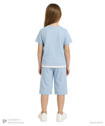 ست تیشرت و شلوارک دخترانه مادر مدل Kalin