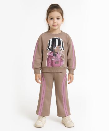 ست سویشرت و شلوار دخترانه کیوتی کالکشن مدل 3579