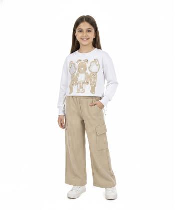 ست سویشرت و شلوار دخترانه کیوتی کالکشن مدل 3582