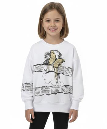 سویشرت نخی دخترانه کیوتی کالکشن مدل 3592