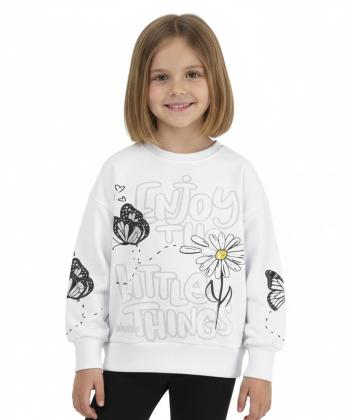 سویشرت نخی دخترانه کیوتی کالکشن مدل 3593