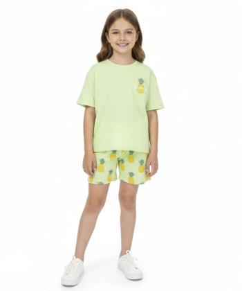 ست تیشرت و شلوارک نخی دخترانه مادر مدل Pina