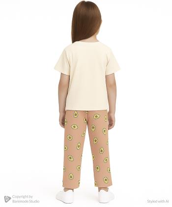 ست تیشرت و شلوار دخترانه مادر مدل Pika