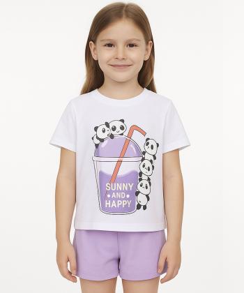 ست تیشرت و شلوارک دخترانه مادر مدل Pindo