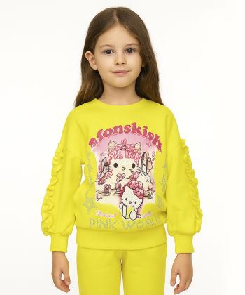 سویشرت نخی دخترانه کیوتی کالکشن مدل 3589