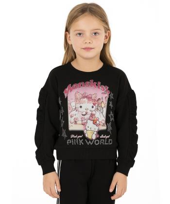 سویشرت نخی دخترانه کیوتی کالکشن مدل 3589