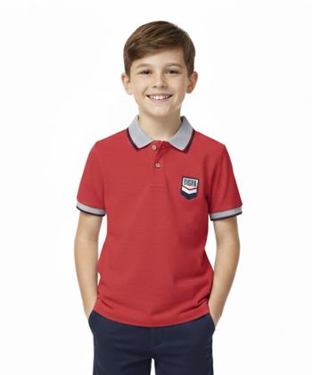 پولوشرت آستین کوتاه پسرانه یو اس پولو کیدز مدل 2013C3