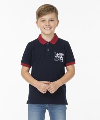 پولوشرت آستین کوتاه پسرانه یو اس پولو کیدز مدل 2013C4
