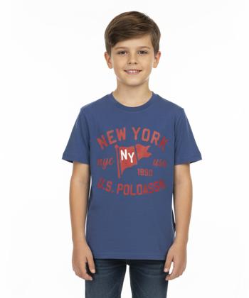 تیشرت آستین کوتاه پسرانه یو اس پولو کیدز مدل 2322C3
