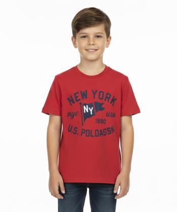 تیشرت آستین کوتاه پسرانه یو اس پولو کیدز مدل 2322C3