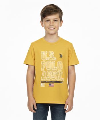 تیشرت آستین کوتاه پسرانه یو اس پولو کیدز مدل 2322C4