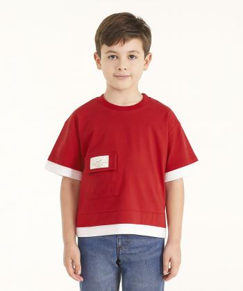 تیشرت آستین کوتاه پسرانه مرینو مدل 1735