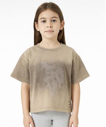 تیشرت آستین کوتاه دخترانه یو اس پولو کیدز مدل 2326C1