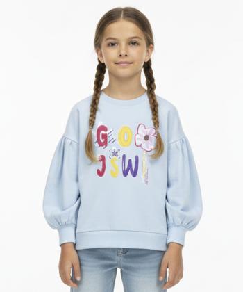 سویشرت نخی دخترانه جین وست مدل 43671502